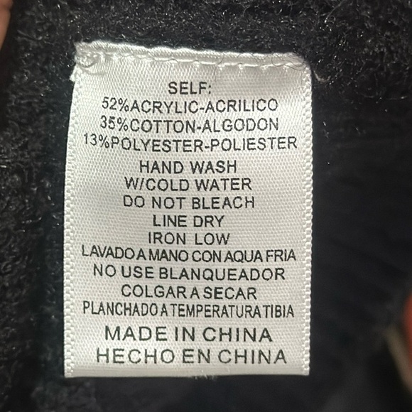 &MERCI Black Multicolored Knit Crew Neck Sweater Size L - Picture 4 of 6